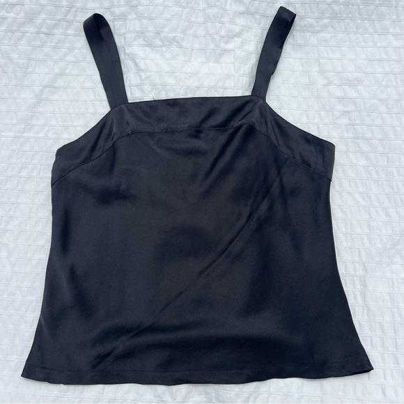Victoria's Secret Tops - VTG 80s Victoria's Secret Gold Label Black Silk Camisole, M